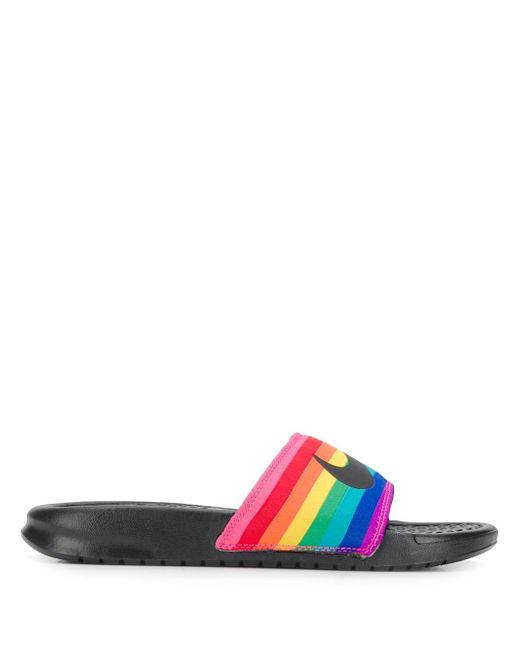Nike rainbow slides