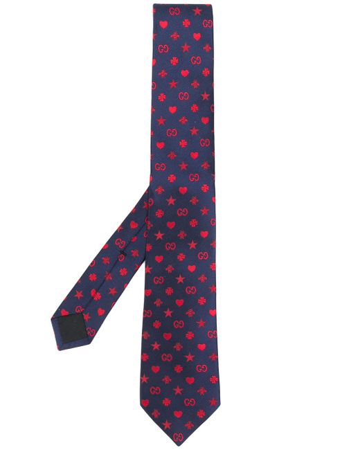 Gucci emblem printed tie