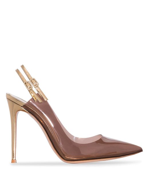 Gianvito Rossi double slingback 105mm pumps