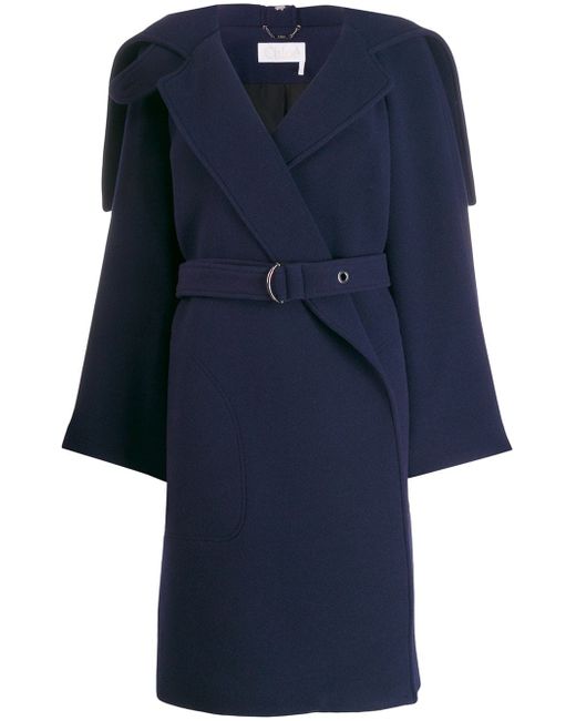 Chloé wrap-front belted coat