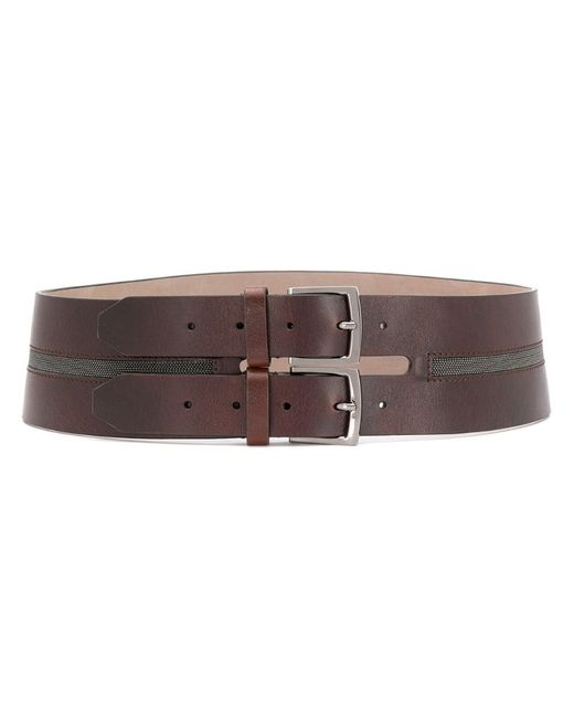 Brunello Cucinelli double-band waist belt
