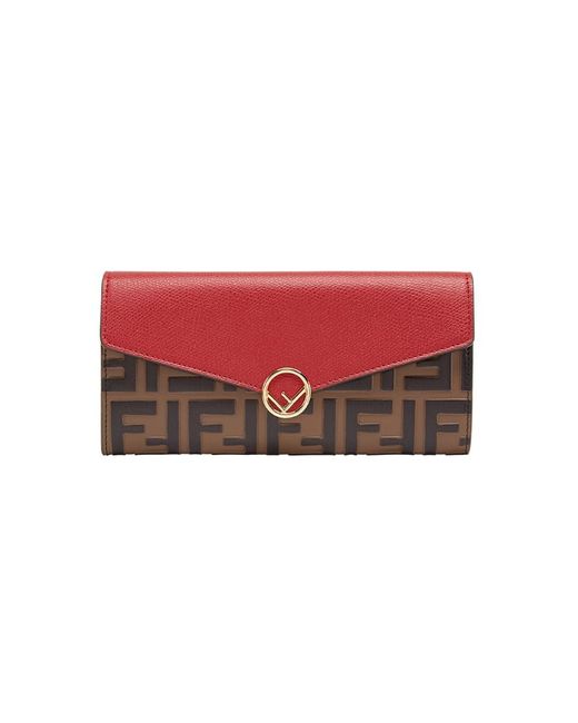 Fendi colour-block Zucca continental wallet