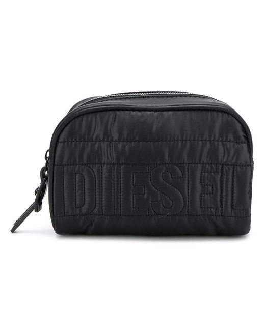 Diesel quilted logo makeup bag