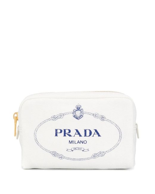 Prada logo make up bag