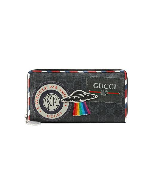 Gucci Night Courrier GG Supreme zip around wallet