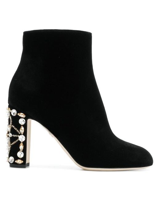 Dolce & Gabbana embellished heel ankle boots
