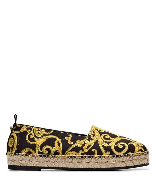 Versace and yellow tribute leather espadrilles