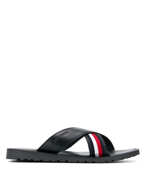 Tommy Hilfiger logo stripe sandals