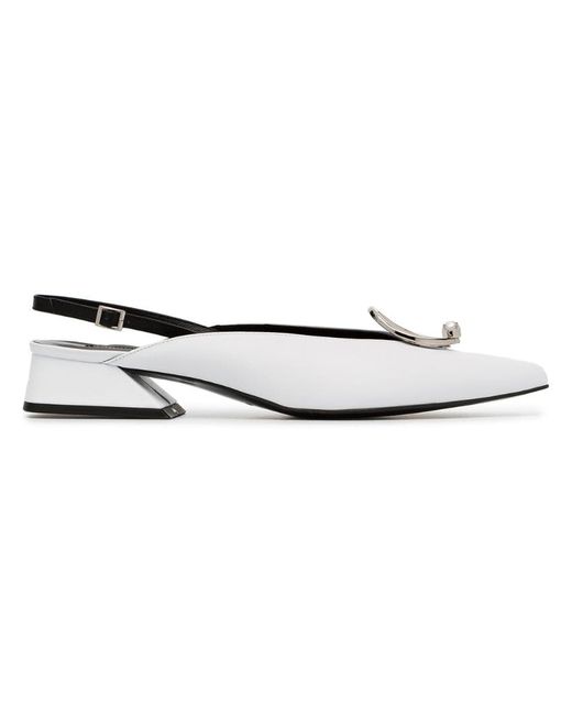 Yuul Yie medallion 30 leather slingback pumps
