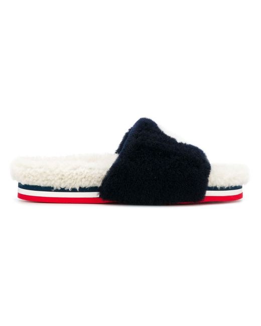 Moncler furry slippers