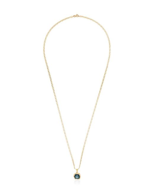 Anais Rheiner Oval topaz 18K gold chain necklace