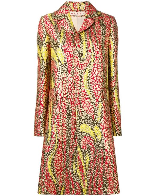 Marni floral trench coat