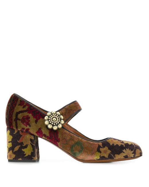 Etro patterned Mary Jane pumps