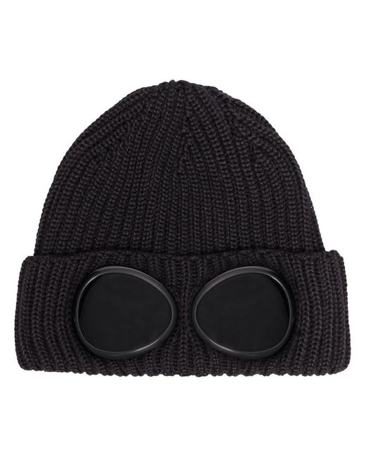 CP Company goggle detail ribbed knit beanie