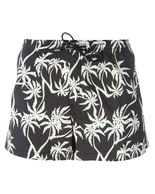 Dondup palm tree print swim shorts