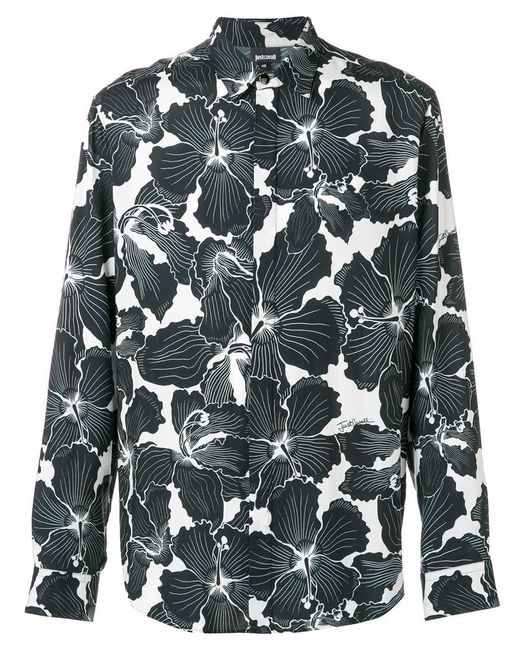 Just Cavalli hibiscus print shirt