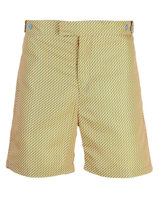 Frescobol Carioca geometric print tailored shorts