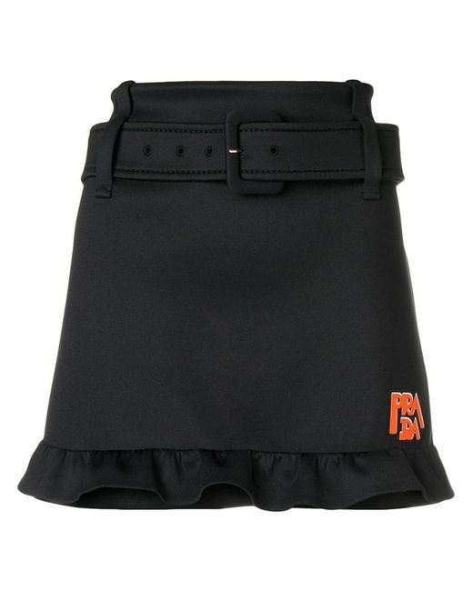 Prada belted short skirt