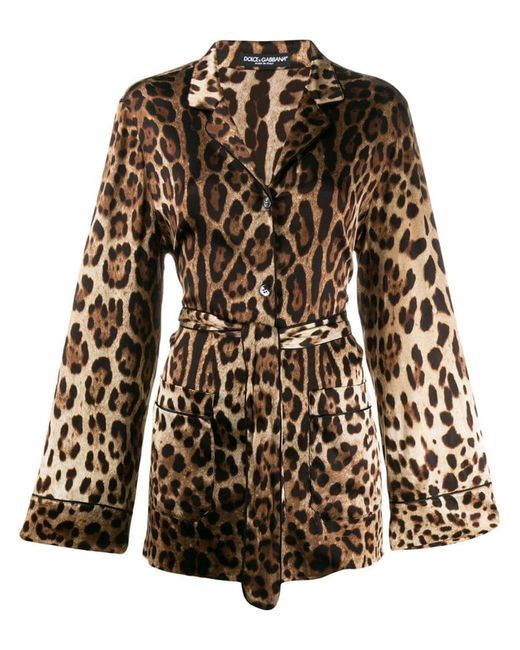 Dolce & Gabbana leopard print pajama shirt