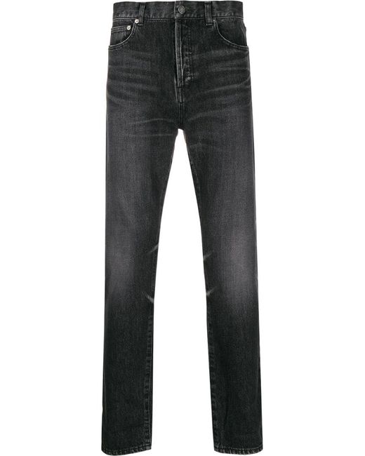 Saint Laurent faded straight jeans