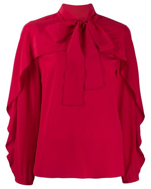 RED Valentino frilled bow embellishment blouse