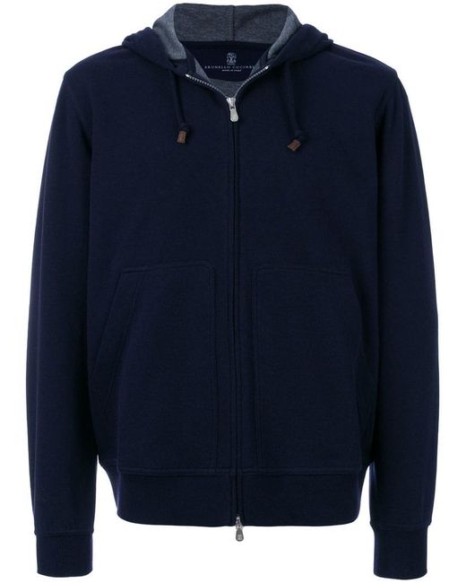 Brunello Cucinelli zipped front hoodie