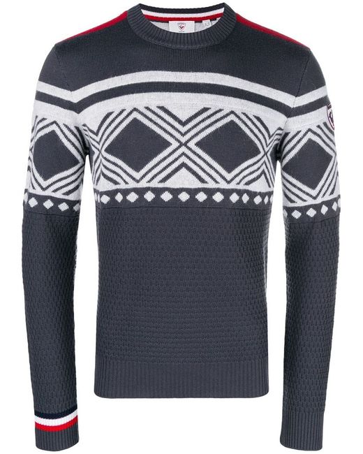 Rossignol crew neck patterned sweater