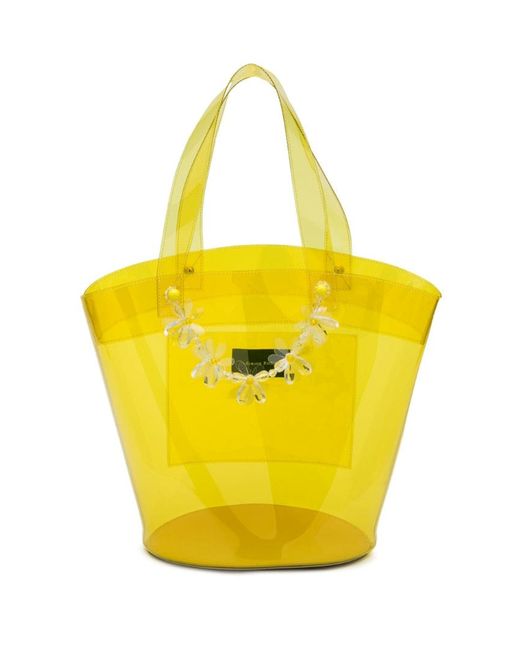 Simone Rocha Flower transparent bucket bag