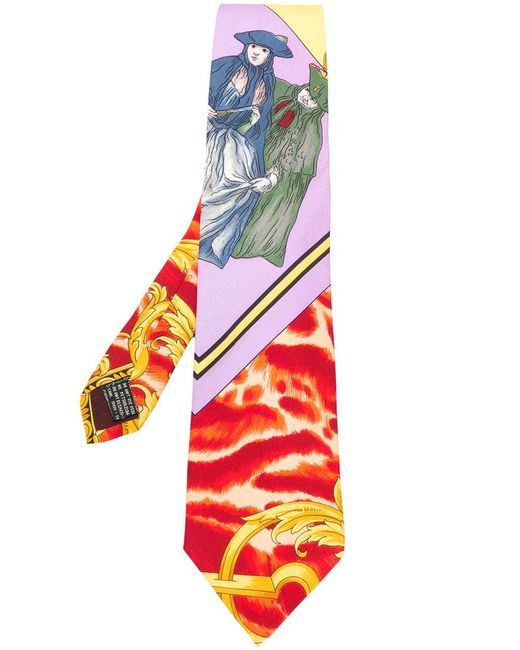 Versace Pre-Owned couple print tie