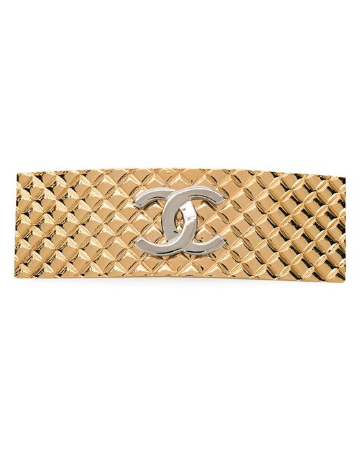 Chanel Pre-Owned 1998 and silver-plated CC hair slide