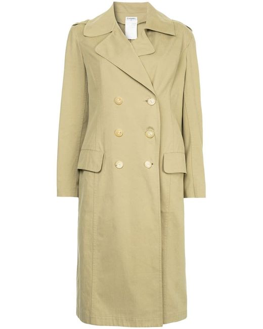 Chanel Pre-Owned minimalist midi trench coat