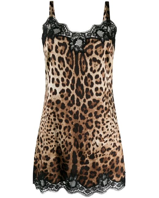 Dolce & Gabbana leopard print stretch camisole