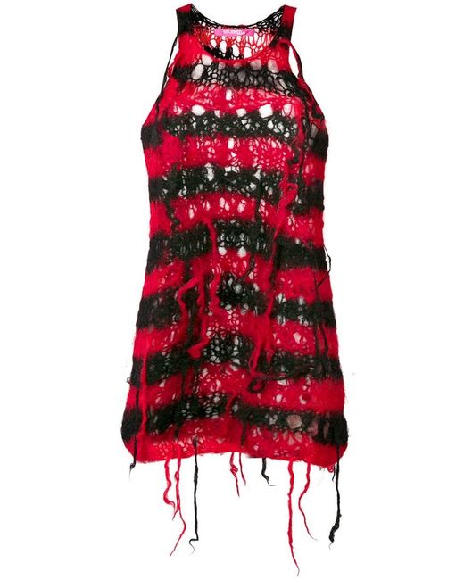 Junya Watanabe Comme Des Garçons Pre-Owned distressed knitted dress