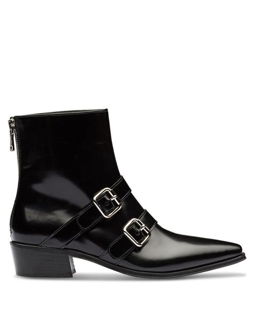 Prada buckled ankle boots
