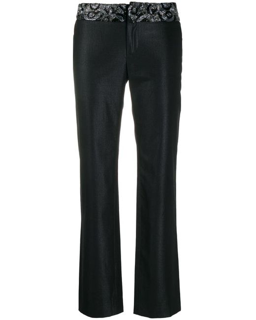 Versace Pre-Owned crystal bead detailed trousers