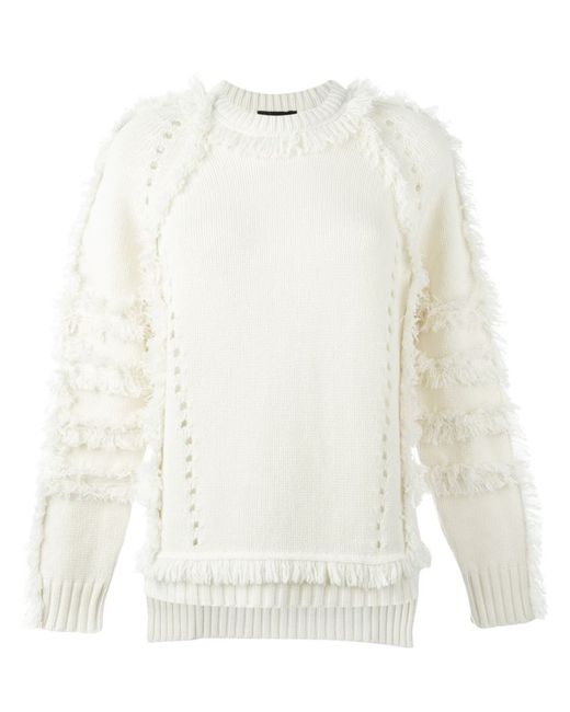 Belstaff fringed knitted blouse