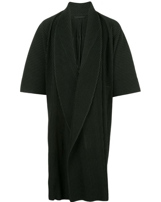 Homme Pliss Issey Miyake pleated kimono coat