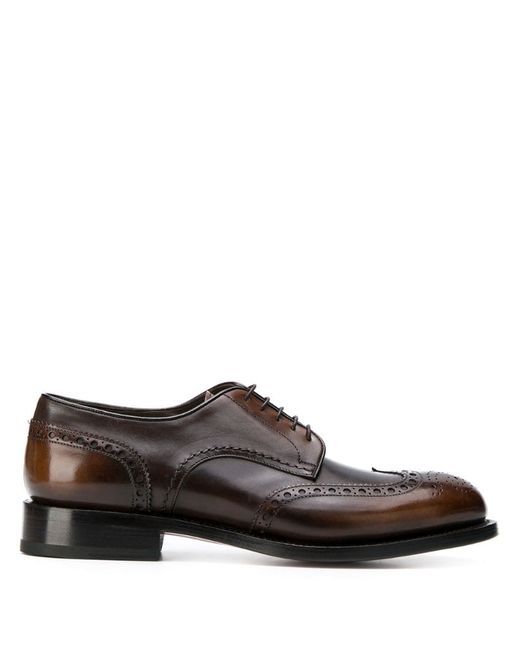 Santoni perforated lace-up shoes