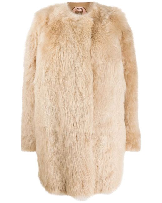 N.21 single breasted fur coat