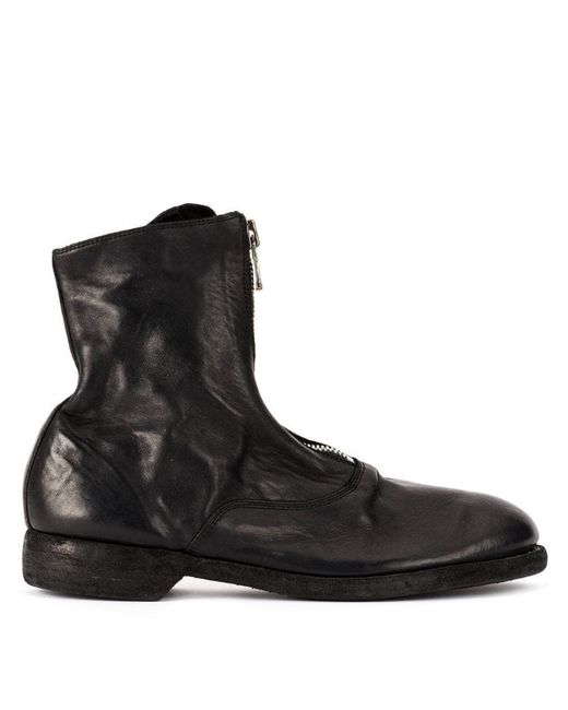 Guidi soft zip front ankle boots