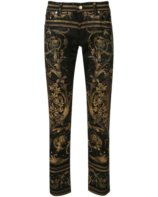 Dolce & Gabbana floral print skinny jeans