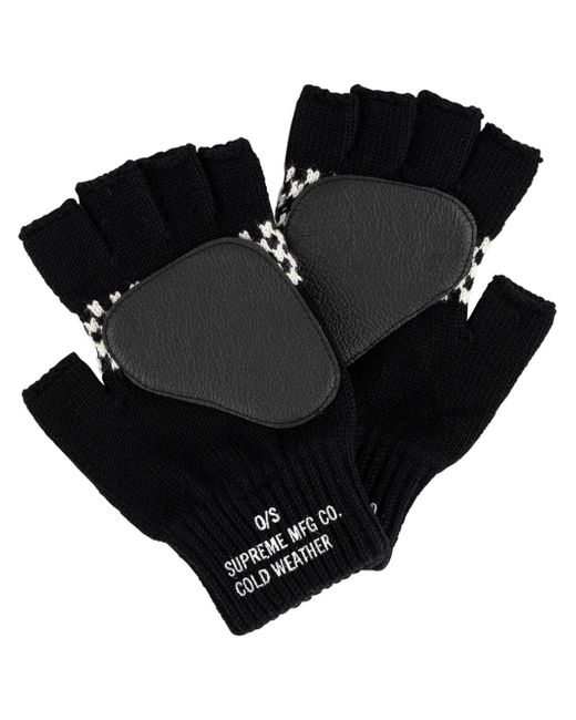 Supreme checkered fingerless gloves