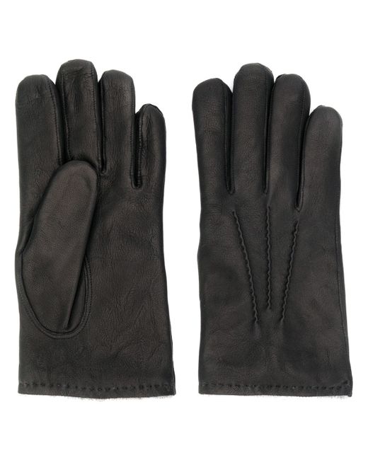 Orciani stitching detail leather gloves