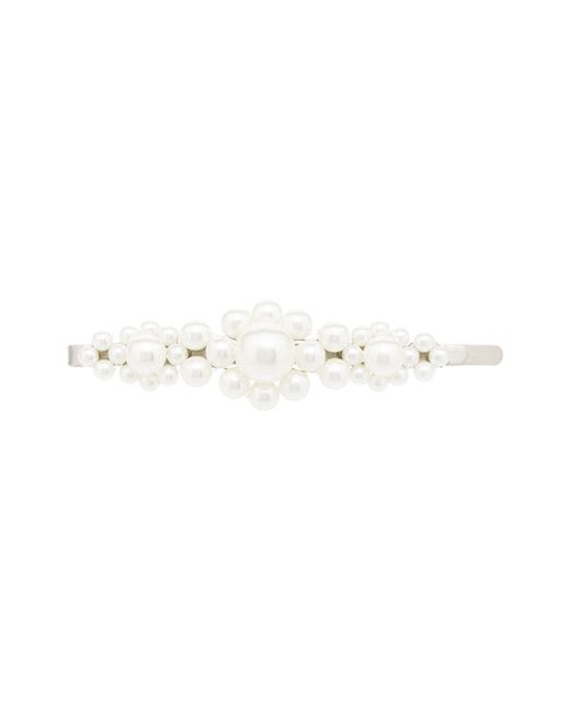 Simone Rocha large floral faux pearl embellished hair clip