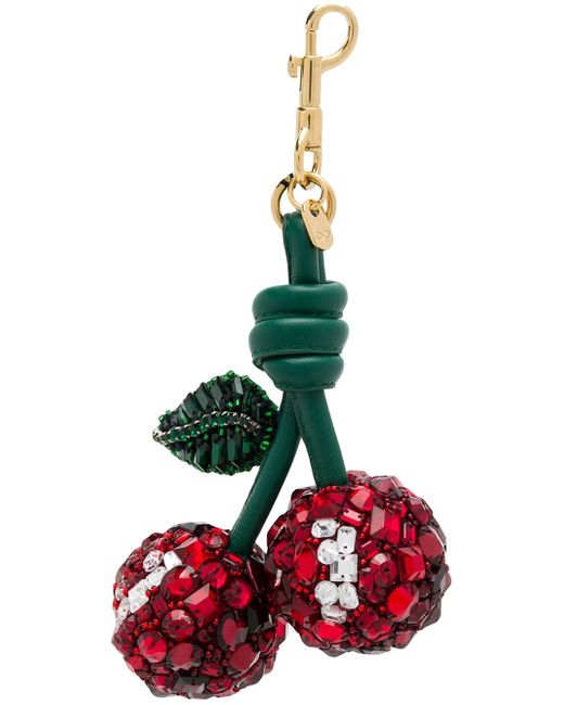 Anya Hindmarch embellished cherry keyring