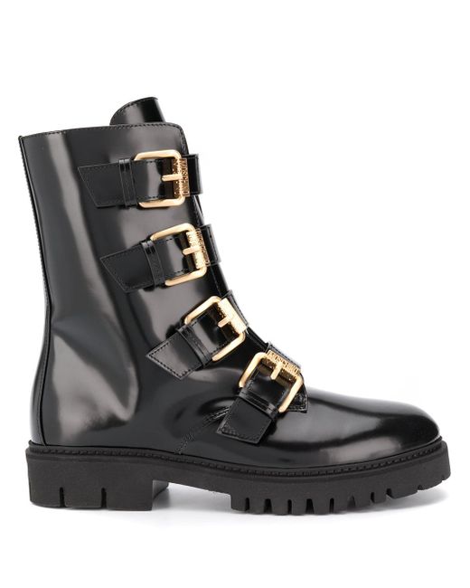 Moschino buckled ankle boots