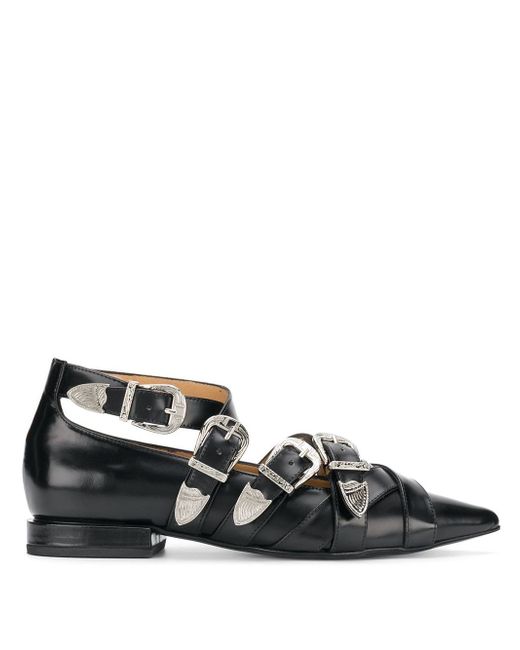 Toga Pulla buckled pointed loafers