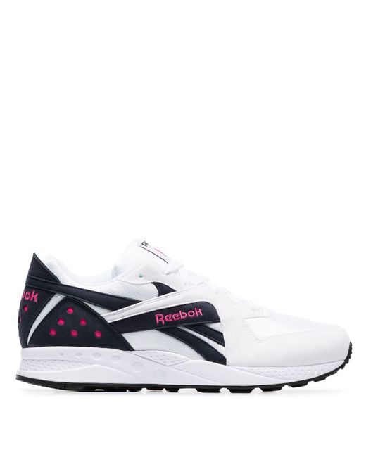 Reebok Pyro blue and pink detail sneakers
