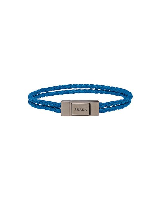 Prada braided logo bracelet