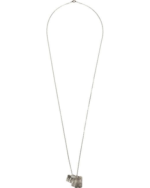 M Cohen Textured tag necklace